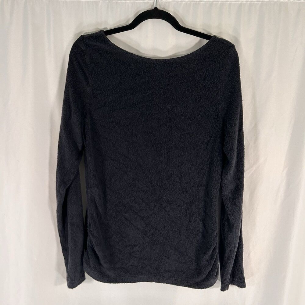 Saturday Sunday Anthropologie Blouse Women's Large Black Long Sleeve Soft